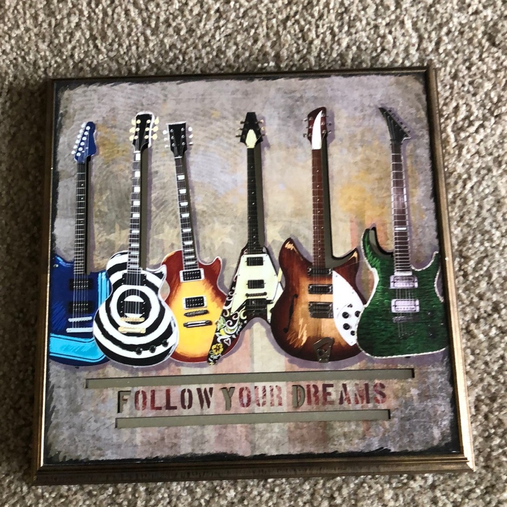 Guitar - Follow Your Dreams - wall art